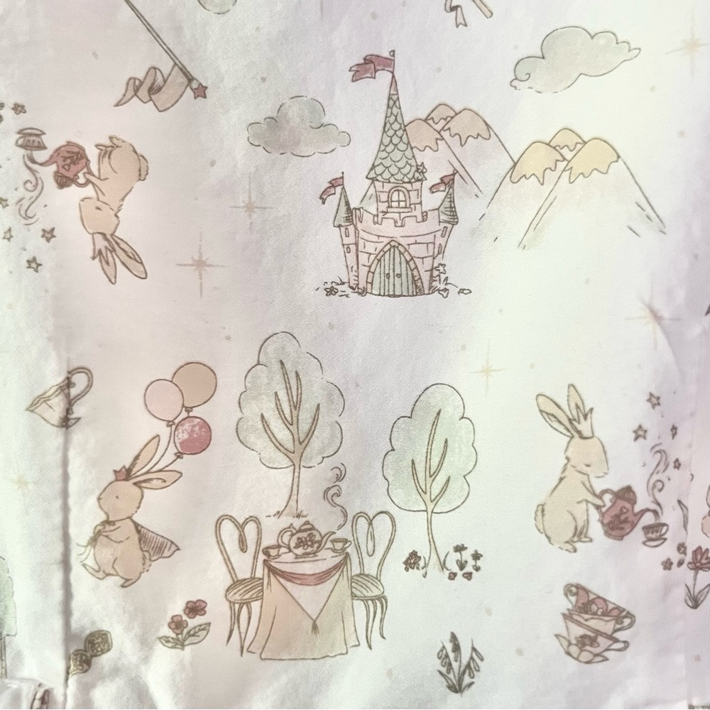 LuluRain Bunny Castle Tea Party Fairytale Dress Girls Sz 5 - Picture 5 of 7